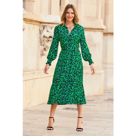 unnamed-file-1022.jpg Sosandar Print Printed Shirred Cuff Midi Dress -Sosandar unnamed file 1022