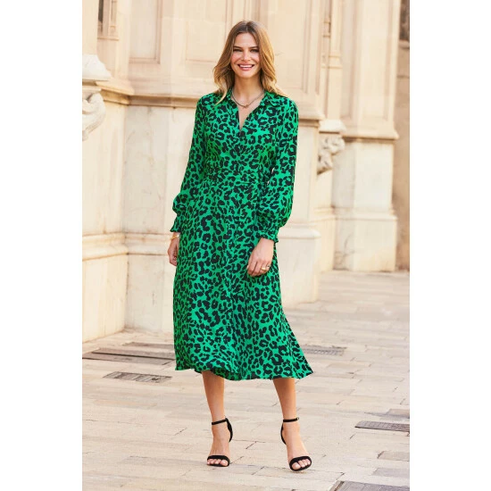 unnamed-file-1024.jpg Sosandar Print Printed Shirred Cuff Midi Dress -Sosandar unnamed file 1024