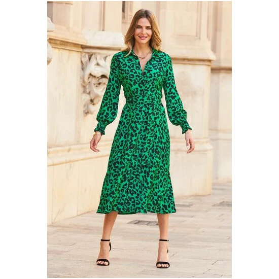 unnamed-file-1027.jpg Sosandar Print Printed Shirred Cuff Midi Dress -Sosandar unnamed file 1027
