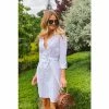 Sosandar White Linen Shirt Dress