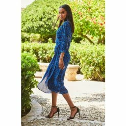 Sosandar Print Wrap Front Midi Wrap Dress 4 Sosandar Print Wrap Front Midi Wrap Dress -Sosandar unnamed file 120