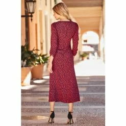 Sosandar Black Houndstooth Button Midi Dress -Sosandar unnamed file 1206