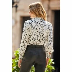 Sosandar Neutral Tie Neck Marker Top -Sosandar unnamed file 1714