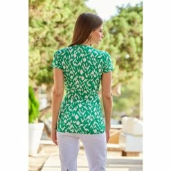 Sosandar Green Aztec Knot Side Top -Sosandar unnamed file 1858