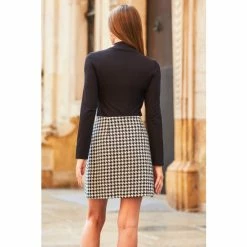 Sosandar Silver High Neck Gold Trim Detail Top -Sosandar unnamed file 1957