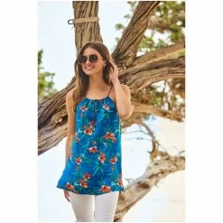 Sosandar Blue Floral Print Halterneck Top -Sosandar unnamed file 1973