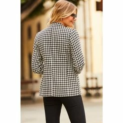 Sosandar Black Dogtooth Blazer 3 Sosandar Black Dogtooth Blazer -Sosandar unnamed file 2103