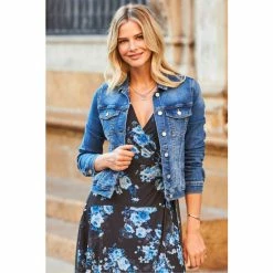 Sosandar Blue Denim Jacket