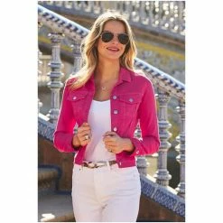 Sosandar Pink Denim Jacket -Sosandar unnamed file 2213