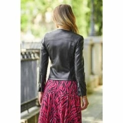 Sosandar Black Edge To Edge PU Jacket 4 Sosandar Black Edge To Edge PU Jacket -Sosandar unnamed file 2223