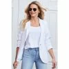 Sosandar White Linen Blazer