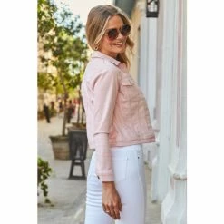 Sosandar Pink Denim Jacket -Sosandar unnamed file 2250
