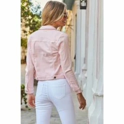 Sosandar Pink Denim Jacket -Sosandar unnamed file 2251