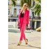 Sosandar Pink Tuxedo Blazer Jacket