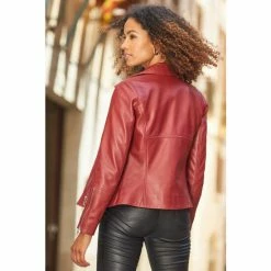 Sosandar Red Leather Biker Jacket 8 Sosandar Red Leather Biker Jacket -Sosandar unnamed file 2273