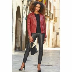 Sosandar Red Leather Biker Jacket 10 Sosandar Red Leather Biker Jacket -Sosandar unnamed file 2275