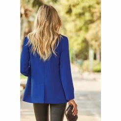 Sosandar Blue Tailored Blazer -Sosandar unnamed file 2292