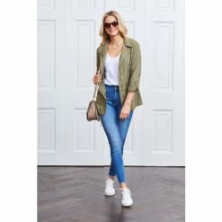 Sosandar Green Cargo Jacket -Sosandar unnamed file 2357