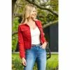 Sosandar Red Denim Jacket