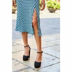 Sosandar Neutral Zip Neck Fit And Flare Dress -Sosandar unnamed file 243