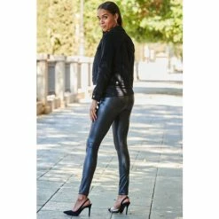 Sosandar Black Velvet Denim Jacket 3 Sosandar Black Velvet Denim Jacket -Sosandar unnamed file 2438