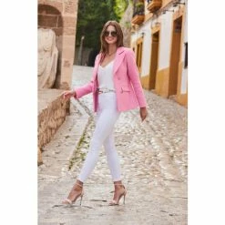 Sosandar Blue Lining Blazer