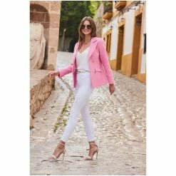 Sosandar Blue Lining Blazer -Sosandar unnamed file 2452