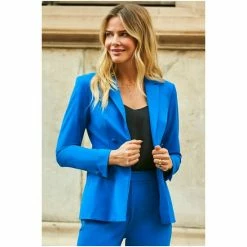 Sosandar Blue Tuxedo Jacket 5 Sosandar Blue Tuxedo Jacket -Sosandar unnamed file 2520