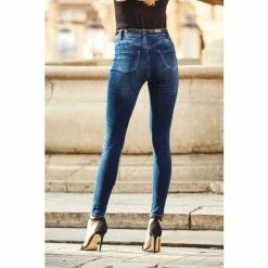 Sosandar Indigo Regular Sculpting Skinny Jeans -Sosandar unnamed file 2592