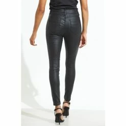 Sosandar Black Textured Animal Coated Jean 3 Sosandar Black Textured Animal Coated Jean -Sosandar unnamed file 2638