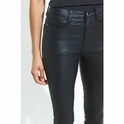 Sosandar Black Textured Animal Coated Jean 4 Sosandar Black Textured Animal Coated Jean -Sosandar unnamed file 2639