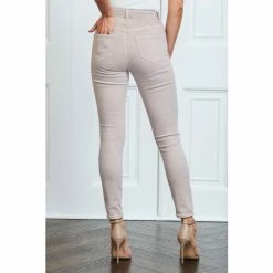 Sosandar Neutral Perfect Skinny Jeans -Sosandar unnamed file 2655