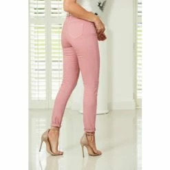 Sosandar Pink Perfect Skinny Jeans -Sosandar unnamed file 2712