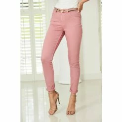 Sosandar Pink Perfect Skinny Jeans -Sosandar unnamed file 2734