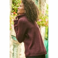 Sosandar Red Roll Neck Super Soft Knitted Jumper -Sosandar unnamed file 2831