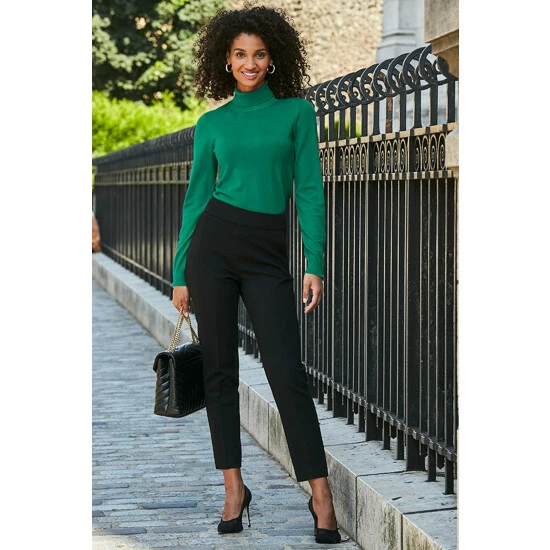 unnamed-file-2894.jpg Sosandar Green Roll Neck Jumper With Hardware -Sosandar unnamed file 2894
