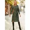 Sosandar Green Zebra Print Belted Midi Shirt Dress