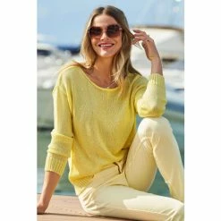 Sosandar Yellow Tape Yarn Jumper