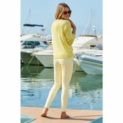 Sosandar Yellow Tape Yarn Jumper -Sosandar unnamed file 3109