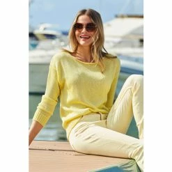 Sosandar Yellow Tape Yarn Jumper -Sosandar unnamed file 3110