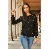 Sosandar Black Polka Dot Print Jumper