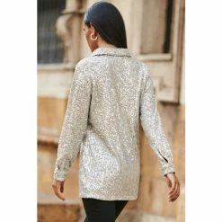 Sosandar Gold Sequin Shirt -Sosandar unnamed file 3183
