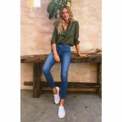 Sosandar Khaki Utility Shirt