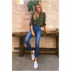 Sosandar Khaki Utility Shirt -Sosandar unnamed file 3273