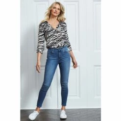 Sosandar Black Zebra Print Relaxed Casual Shirt -Sosandar unnamed file 3312