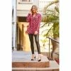 Sosandar Pink Animal Print Modal Button Through Shirt