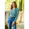 Sosandar Blue Button Through Shirt
