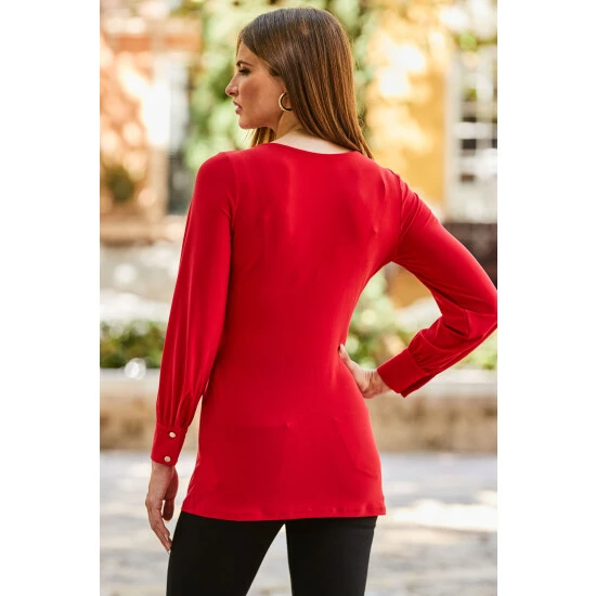 unnamed-file-3544.jpg Sosandar Red Twist Front Jersey Shirt -Sosandar unnamed file 3544
