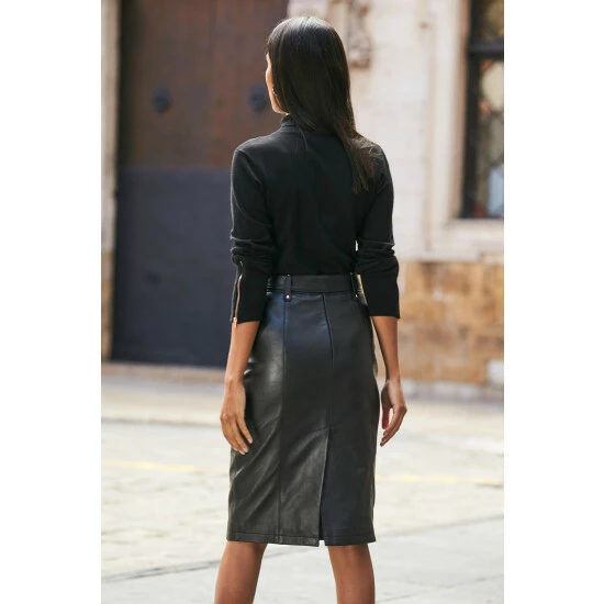 unnamed-file-3691.jpg Sosandar Black Leather Pencil Skirt With Rose Gold Metalwork -Sosandar unnamed file 3691