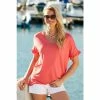 Sosandar Red Premium Frill Sleeve T-Shirt